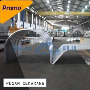 Atap Spandek Lengkung di Depok
